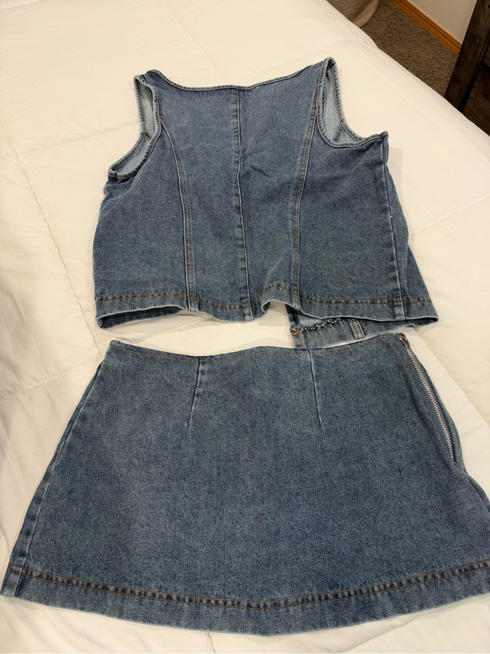 Princess Polly Blue Denim Two-Piece Mini Set